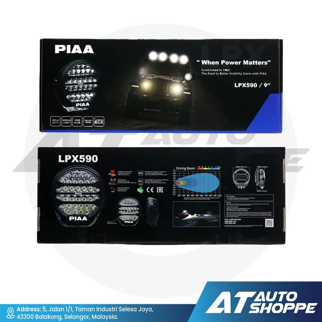 PIAA LPX590 9 Inch White LED Driving Beam Kit