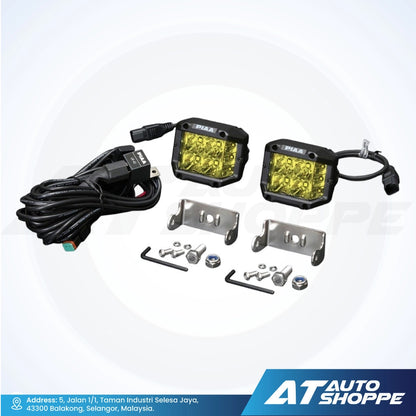 PIAA Quad Edge LED 5600K Cube Light 4” White / Yellow Spotlight (Product of Japan)