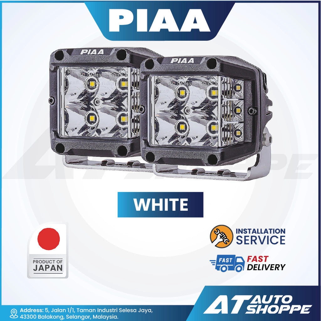 PIAA Quad Edge LED 5600K Cube Light 4” White / Yellow Spotlight (Product of Japan)