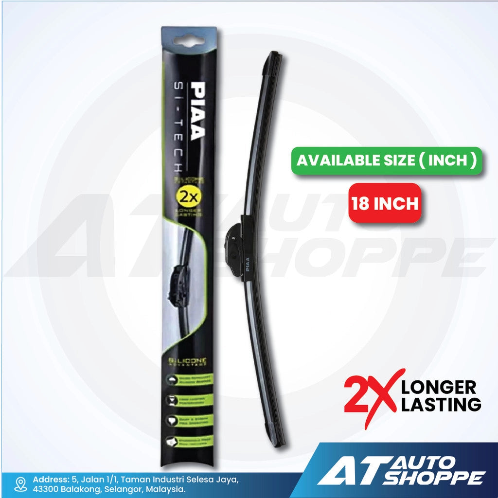 Piaa S-Tech wiper blade with packaging on a white background, featuring AT Auto Shoppe branding.