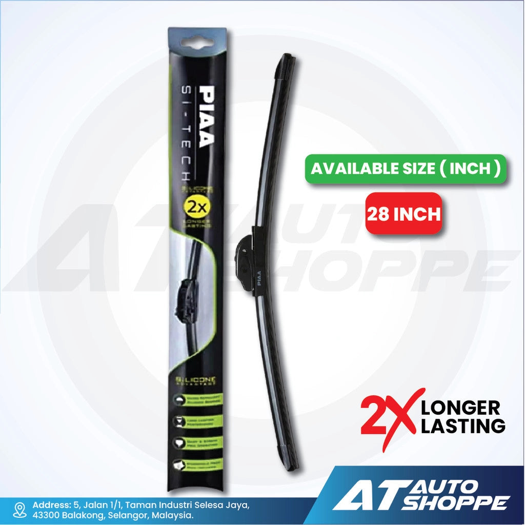 Piaa wiper blade with packaging on a white background, featuring AT Auto Shoppe branding.