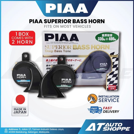 PIAA Superior Bass Horn 330/400Hz 112db (1 pair) (Made In Japan)