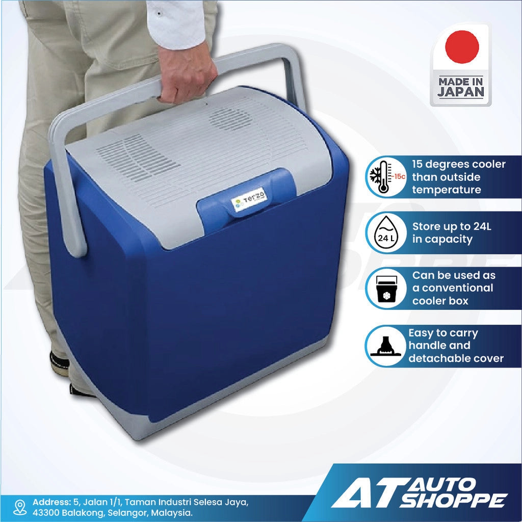 PIAA Terzo Excel Cool Solid Cooler Box 24L Plug and Play (Product of Japan)