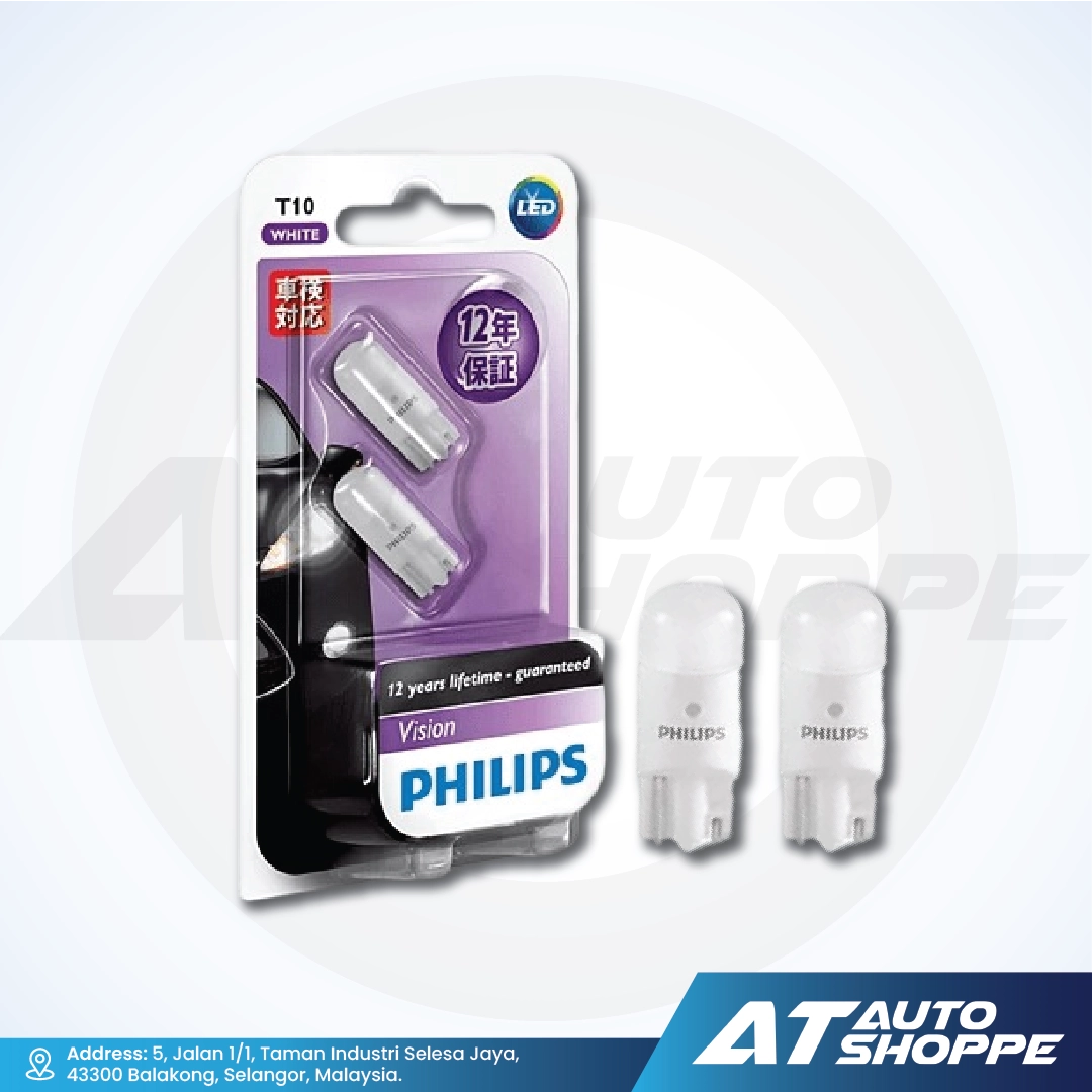 Philips Vision LED Car Bulbs T10 6000K (1 Pair)