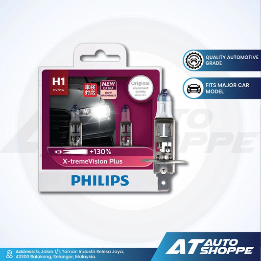 Philips X-treme Vision Plus Headlight Bulbs 3500K H1 (1 pair)