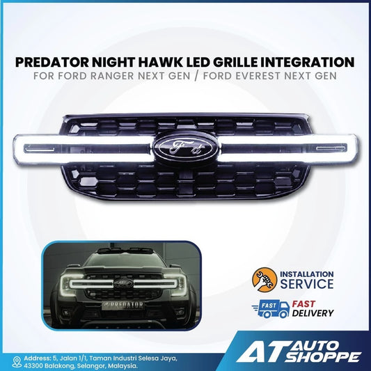 Predator Night Hawk LED Grille with LED Surround for Ford Ranger & Everest Next Gen 2022-Current