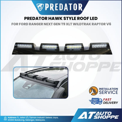 Predator Night Hawk Style Roof LED for Ford Ranger Next Gen T9 XLT Wildtrak Raptor V6