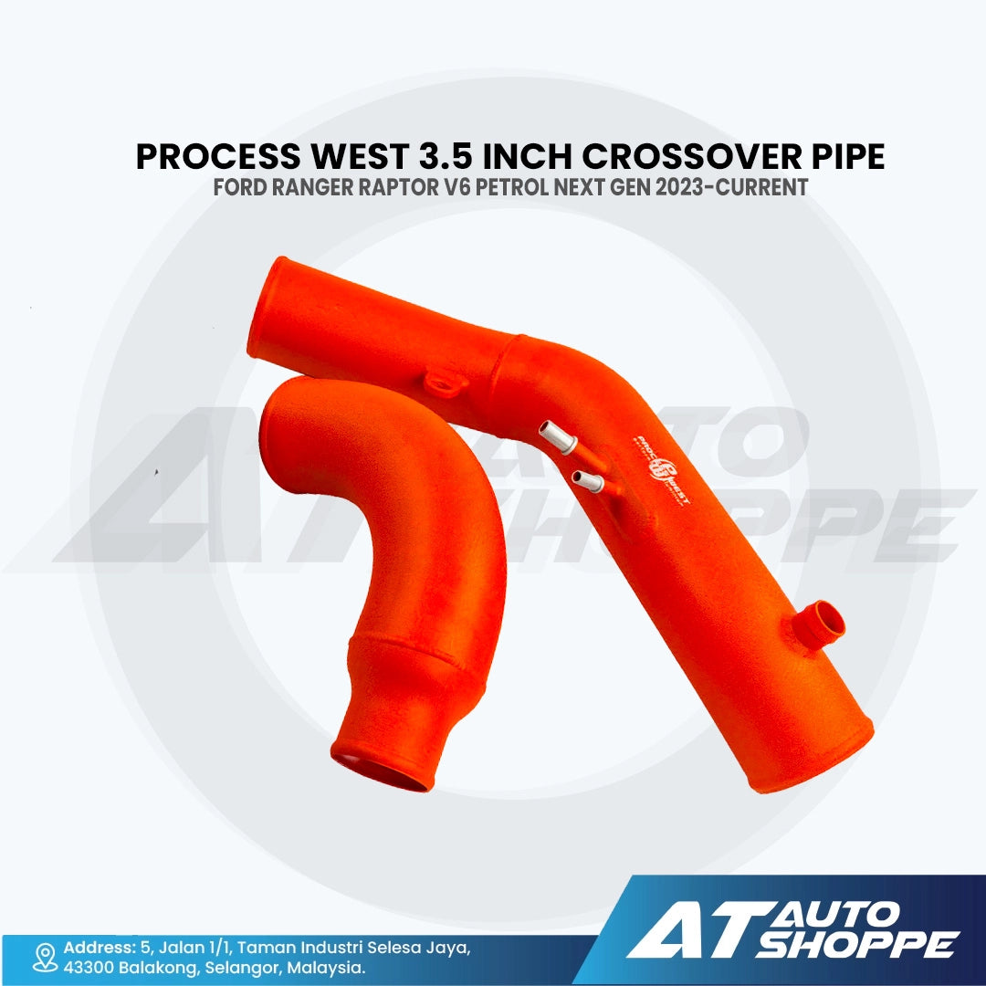 Process West 3.5 Inch Crossover Pipe for Ford Ranger Raptor V6 Petrol Next Gen 2023-Current