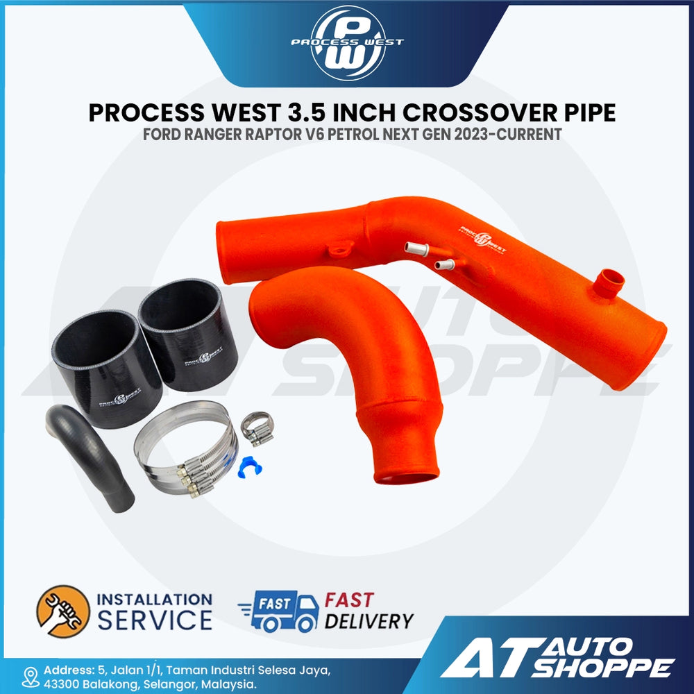Process West 3.5 Inch Crossover Pipe for Ford Ranger Raptor V6 Petrol Next Gen 2023-Current