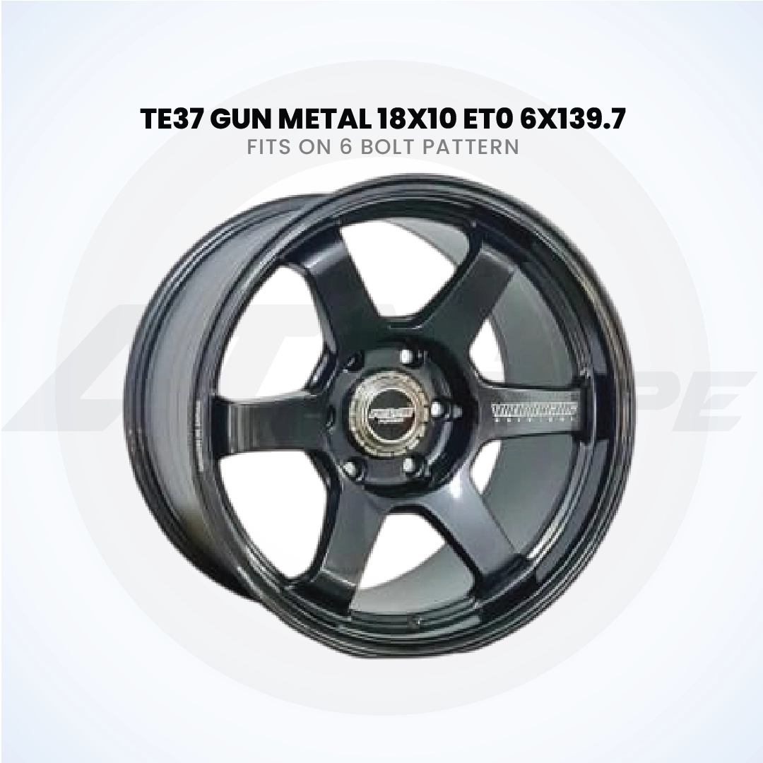 RAYS TE37-Gun Metal 18x10 ET0 6x139.7 Wheel (1 Piece)