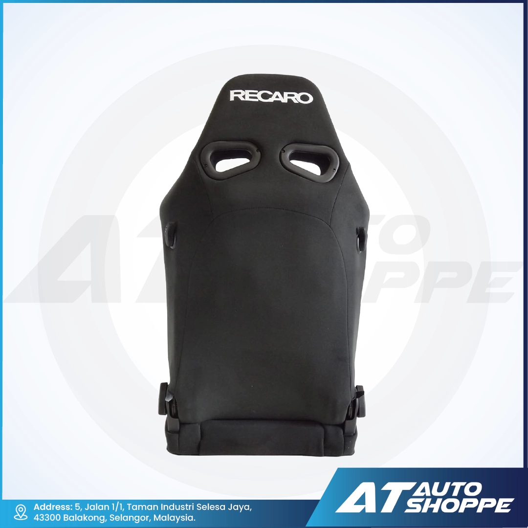 Black Recarocar seat on a white background