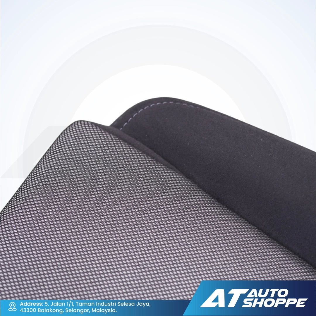 Textured fabric roll with a clear background and AT Auto Shoppe logo.