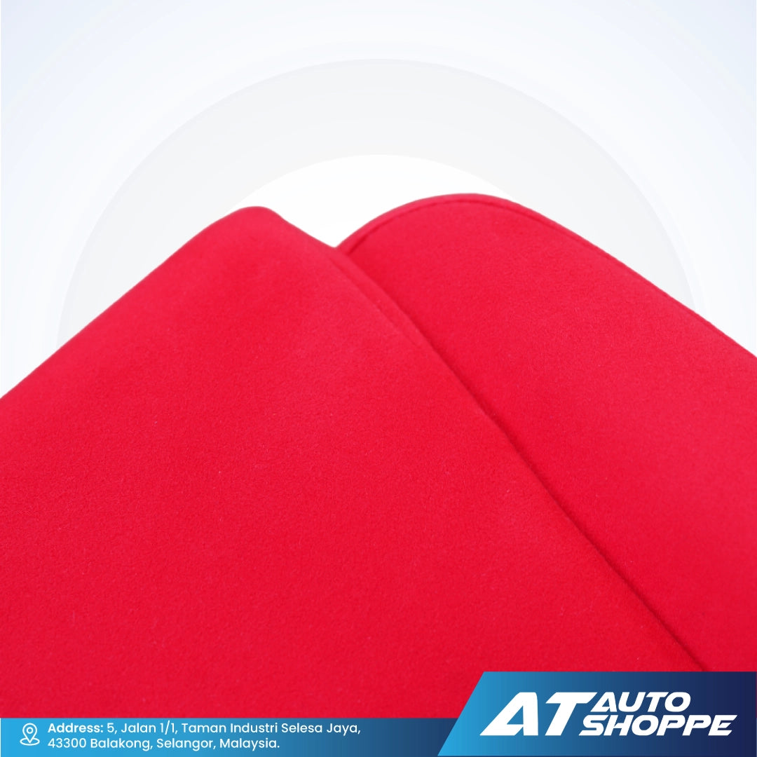 Recaro seat detailing with AT Auto Shoppe branding on a white background