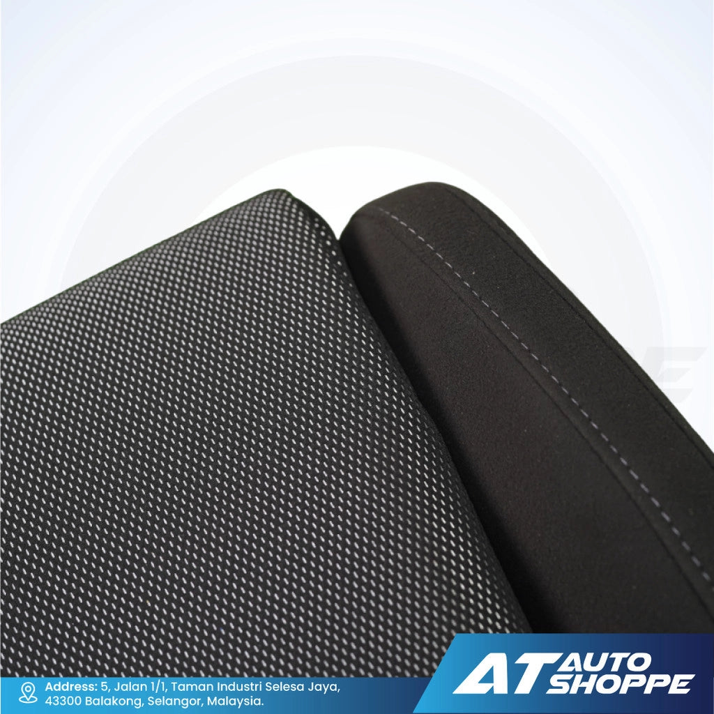 Recaro car seat cover with textured pattern on a white background, featuring AT Auto Shoppe logo.
