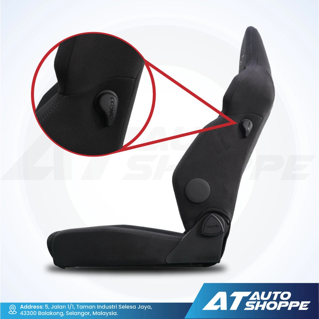 Recaro Sport Seat SR-C BK100 Black & Silver Bucket Seat