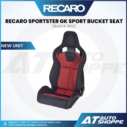 Recaro Sportster GK Sport Bucket Seat with red and black design on a white background
