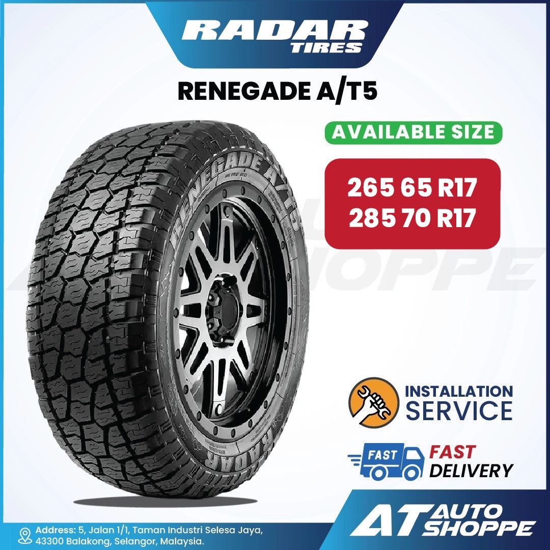 Radar Renegade A/T5 17 Inch All Terrain Tyre (1 Tire)