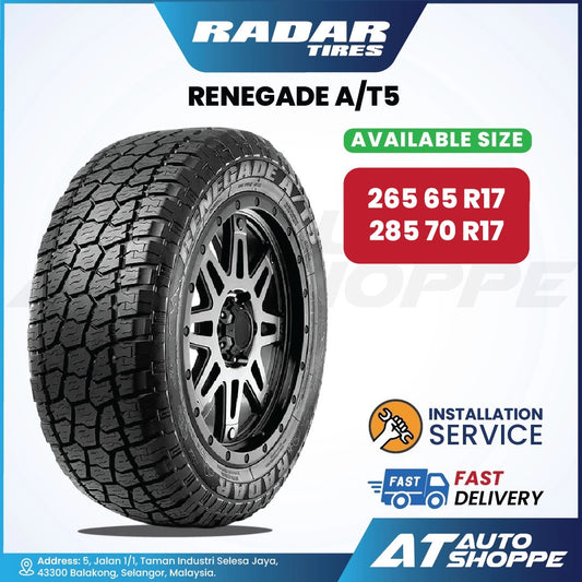 Radar Renegade A/T5 17 Inch All Terrain Tyre (1 Tire)
