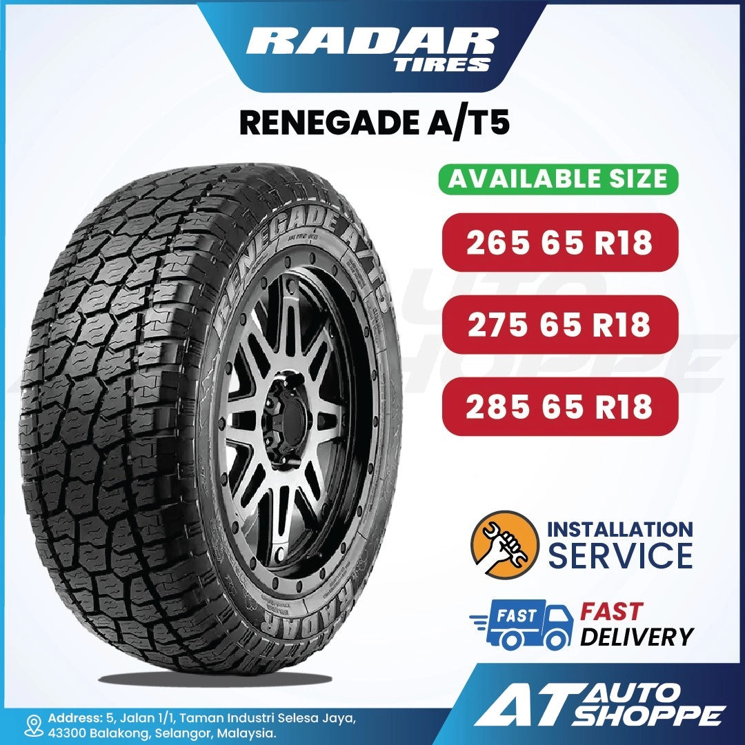 Radar Renegade A/T5 18 Inch All Terrain Tyre (1 Tire)