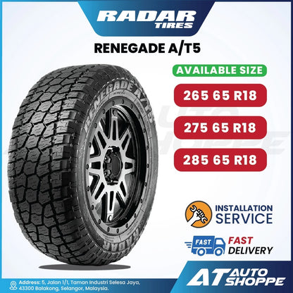 Radar Renegade A/T5 18 Inch All Terrain Tyre (1 Tire)