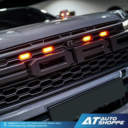 Raptor Honeycomb Grille with Amber LED Lights for Ford Ranger Raptor Next Gen 2023-Current