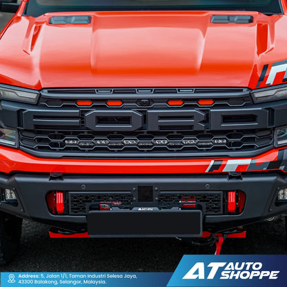 Raptor Honeycomb Grille with Amber LED Lights for Ford Ranger Raptor Next Gen 2023-Current