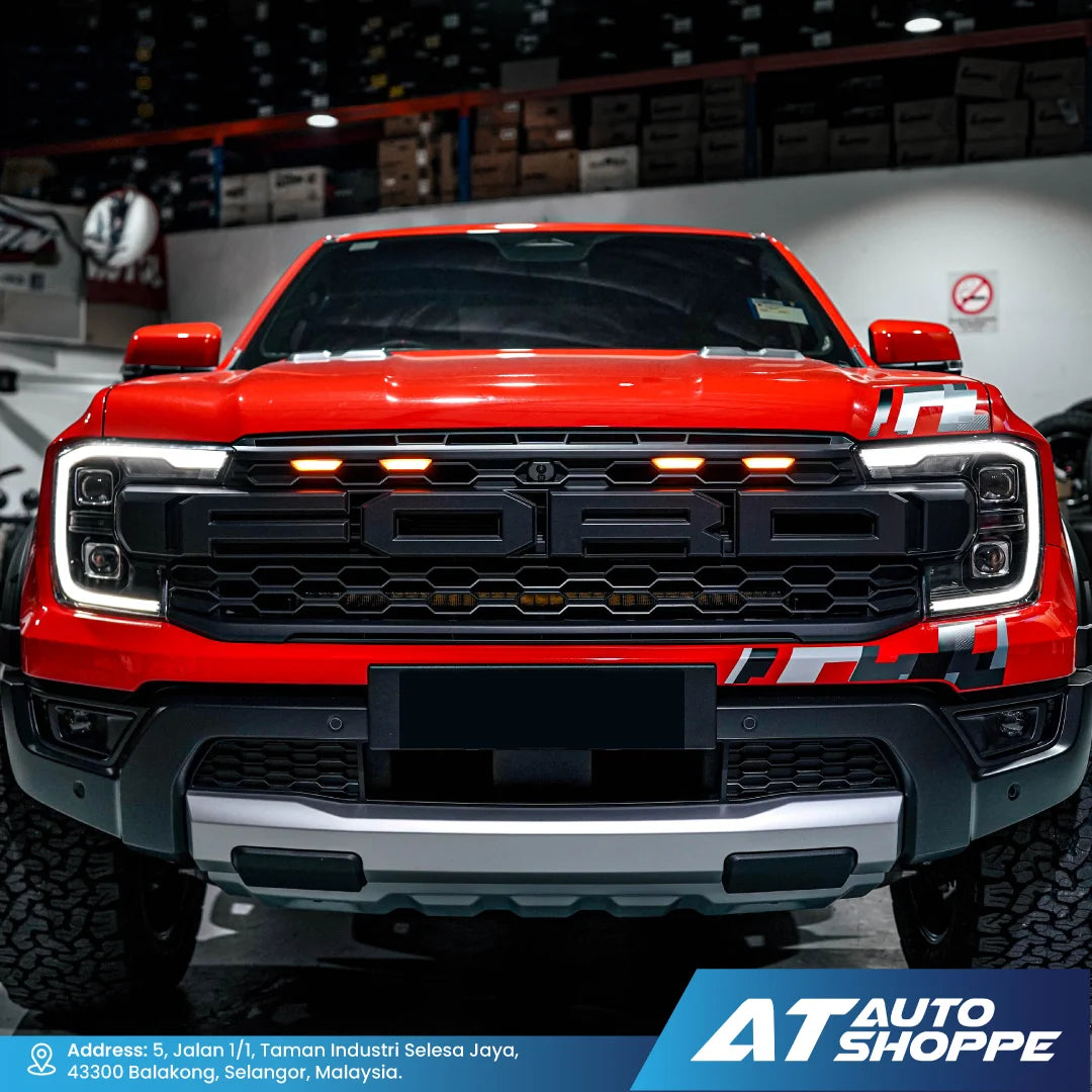 Raptor Honeycomb V2 Grille with LED Lights for Ford Ranger Raptor 3.0 V6 Next Gen