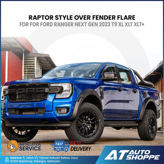 Raptor Style Over Fender Flare For Ford Ranger Next-Gen 2023-Current