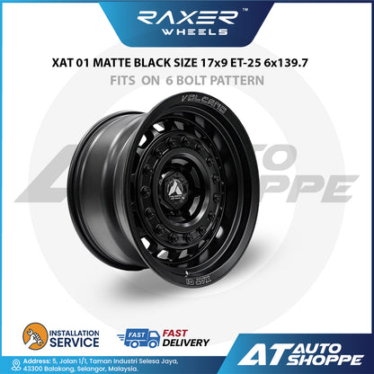 Raxer Wheels XAT 01 Matte Black Size 17x9 6x139.7 ET25 Wheel (1 Piece)