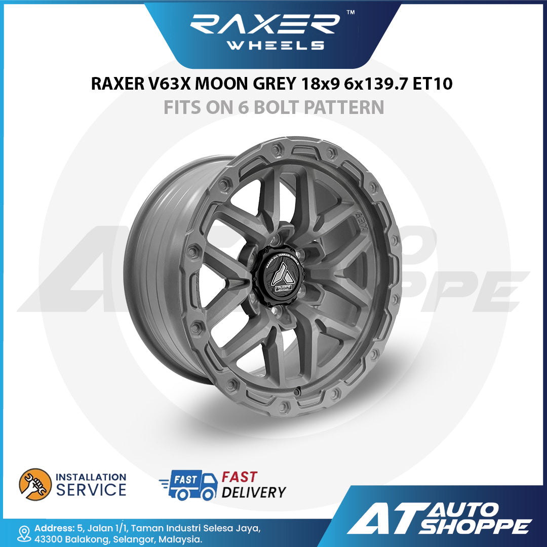 Raxer V63X-Moon Grey 18x9 6x139.7 ET10 Wheel (1 Piece)