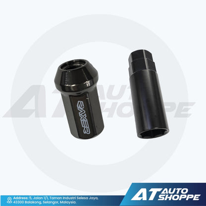 Two black metal components with a brand logo on a white background, featuring AT Auto Shoppe branding.