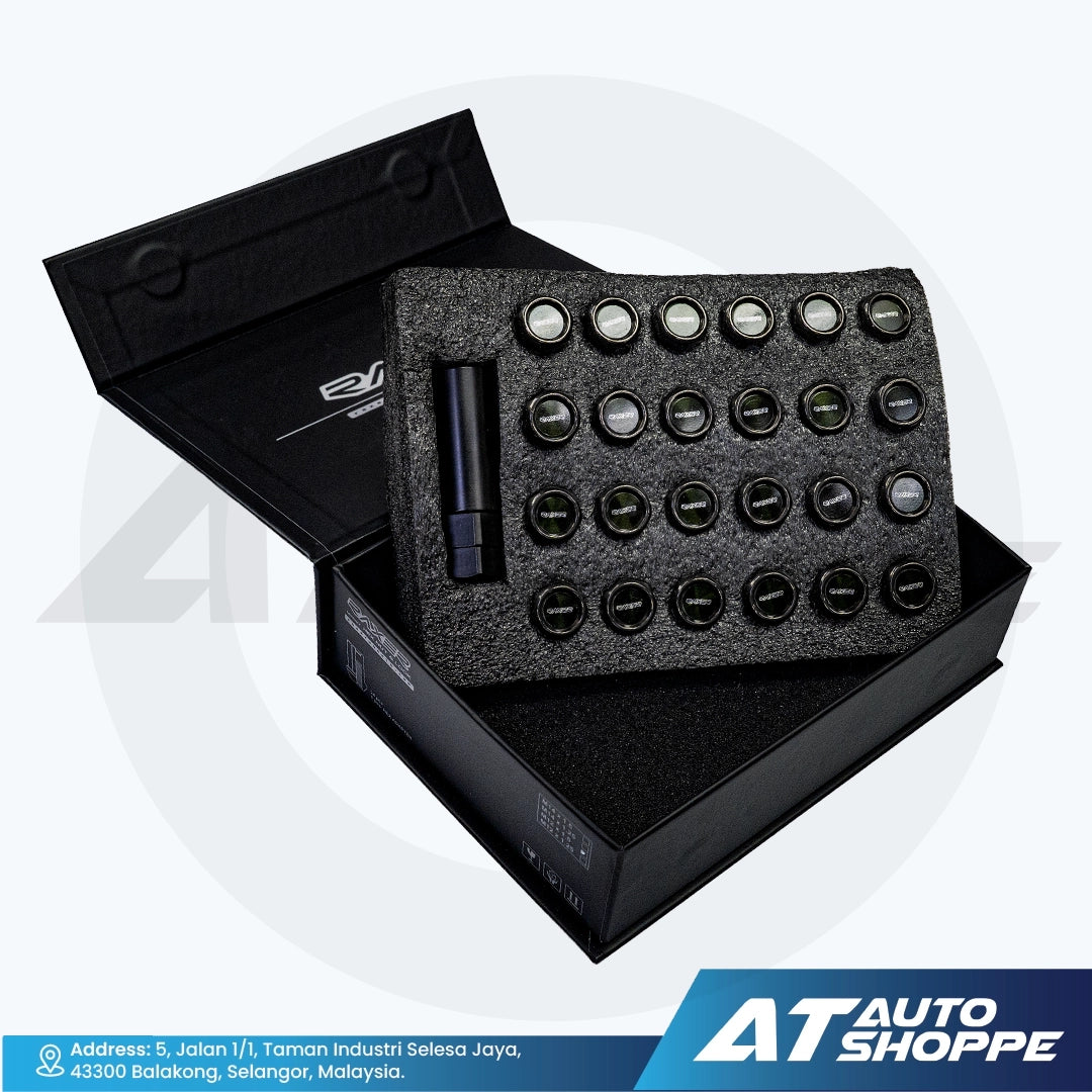 Set of car air freshener pods in a black box with AT Auto Shoppe branding.