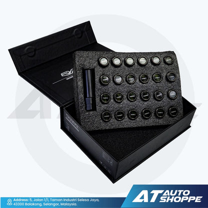 Set of car air freshener pods in a black box with AT Auto Shoppe branding.