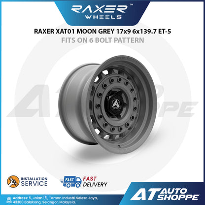 Raxer XAT01-Moon Grey 17x9 6x139.7 ET-5 Wheel (1 Piece)