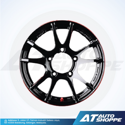 RAYS Engineering Gramlights 57 JV Rev Limited Edition-Gloss Black w/ Red Lip 16x5.5 5x139.7 ET20 (1 Piece)