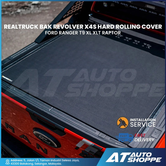 RealTruck BAK Revolver X4s Hard Rolling Cover For Ford Ranger Next Gen T9 XL XLT Raptor