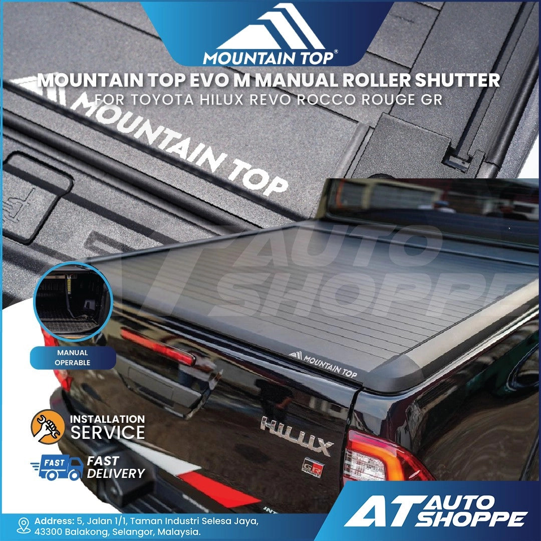 RealTruck EVOm Manual Roller Shutter Cover Tonneau For Toyota Hilux
