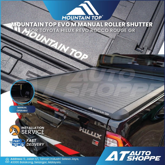 RealTruck EVOm Manual Roller Shutter Cover Tonneau For Toyota Hilux