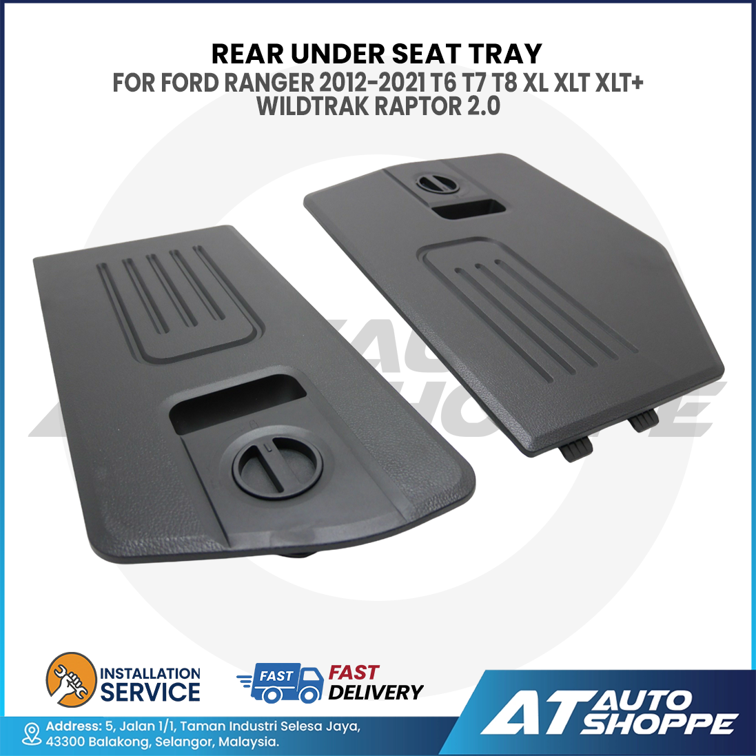 Rear Under Seat Storage Tray – Ford Ranger T6 T7 T8