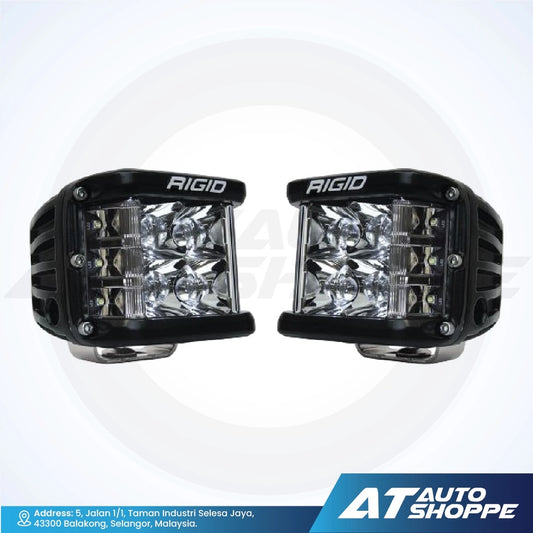 Two Rigid LED lights on a white background with AT Auto Shoppe branding.