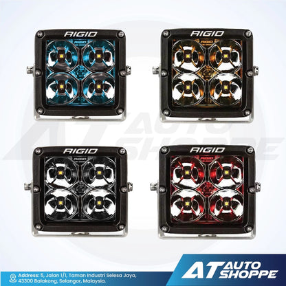 Four Rigid LED lights on a white background with AT Auto Shoppe branding.