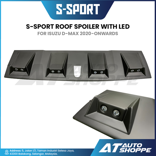 S-Sport Roof Spoiler with LED For Isuzu Dmax 2020-Onwards