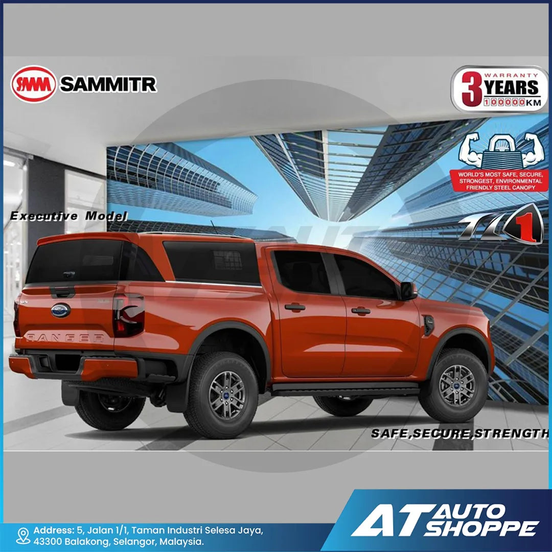 SAMMITR TL-1 Canopy For Ford Ranger Next Gen 2023 T9 XL XLT XLT+ Wildtrak Raptor