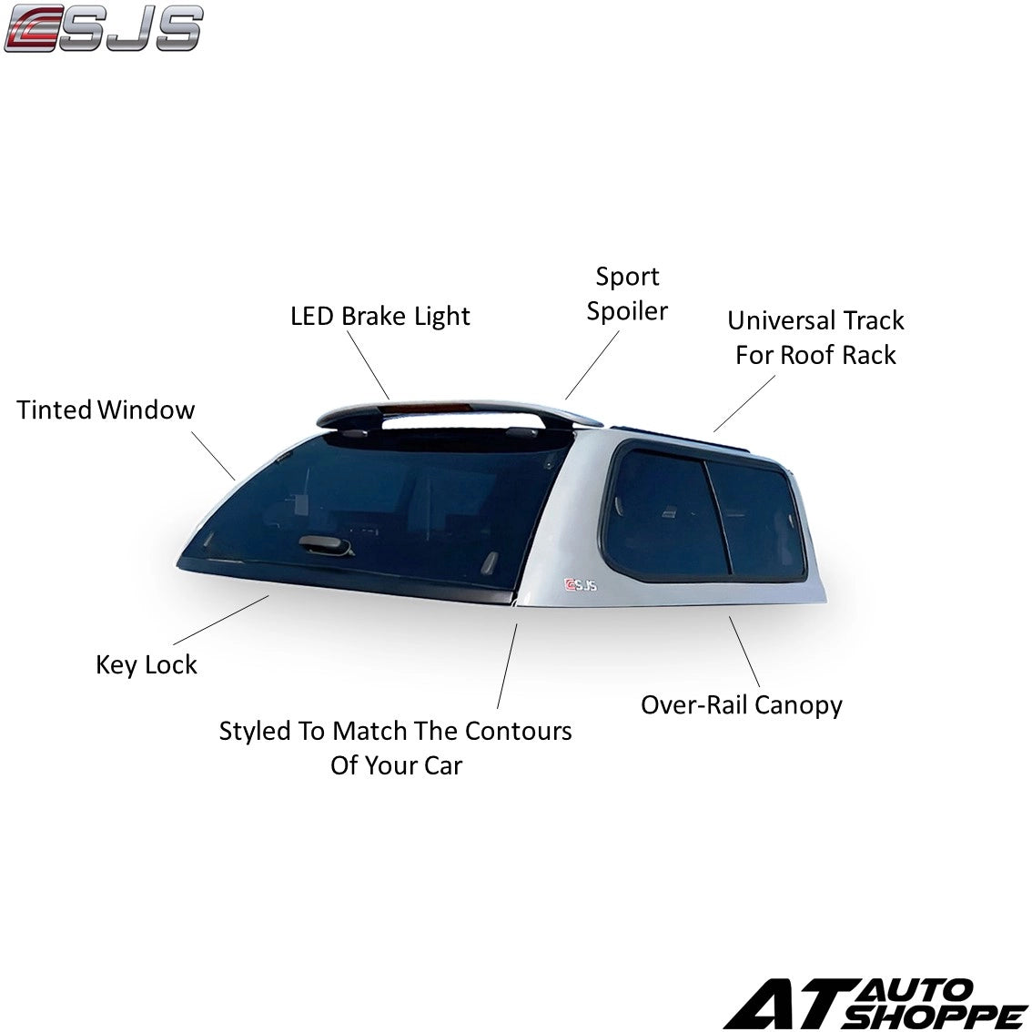 SJS Standard Canopy Popup Window For Mazda BT-50 2012-On Hardtop Bed Cover