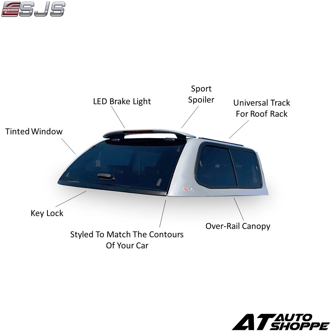 SJS Standard Canopy Sliding Window For Isuzu DMAX 2012-Onwards Hardtop Bed Cover