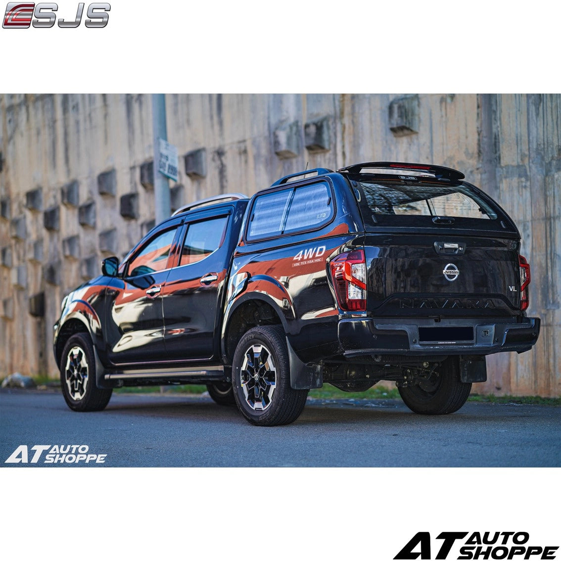SJS Standard Canopy Sliding Window for Nissan Navara NP300 2015-On Hardtop