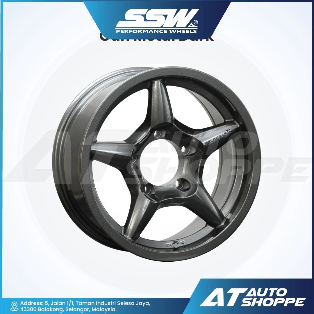 Car wheel rim with SSW Performance Wheels logo on a white background