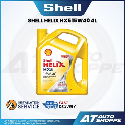 Shell Helix HX5 15W40 Premium Multi-Grade Mineral Oil (4L)