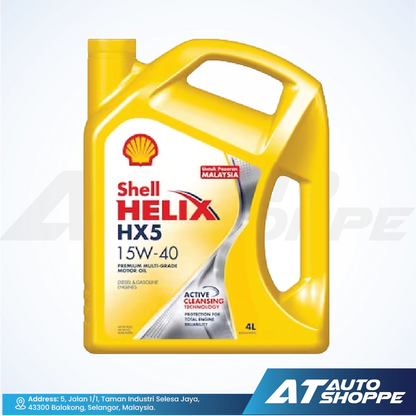 Shell Helix HX5 15W40 Premium Multi-Grade Mineral Oil (4L)