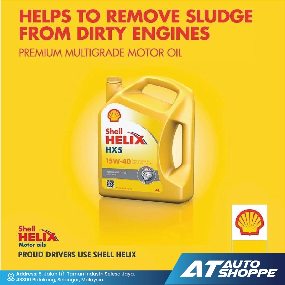 Shell Helix HX5 15W40 Premium Multi-Grade Mineral Oil (4L)
